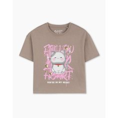 Футболка Gloria Jeans, размер 4-5л/110, коричневый