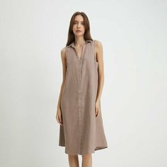 Платье Maison David, размер 2XS, бежево-коричневый