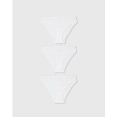 Трусы Gloria Jeans, 3 шт., размер 6-8л/122-128, белый