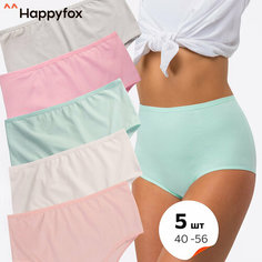 Трусы Happyfox Для женщин, размер 4XL, белый, розовый, голубой