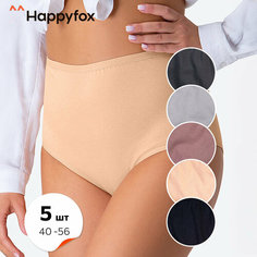 Трусы Happyfox Для женщин, размер L, черный, бежевый, коричневый, серый
