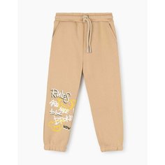 Брюки спортивные Gloria Jeans, размер 2-4г/98-104, бежевый