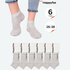 Носки Happyfox Школа 2024, размер 16-18, , светло-серый