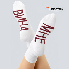 Носки Happyfox Для женщин, размер 36-40, белый