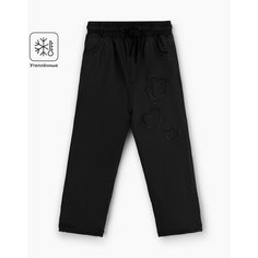 Брюки Gloria Jeans, размер 7-8л/128 (32), черный