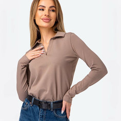 Лонгслив Happyfox Для женщин, размер 42, , мокко