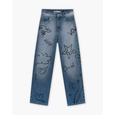 Джинсы Gloria Jeans GJ COOL, размер 9-10л/140 (34), синий