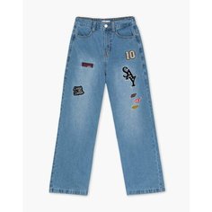 Джинсы Gloria Jeans GJ COOL, размер 7-8л/128 (32), синий