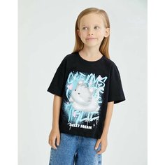 Футболка Gloria Jeans, размер 18-24мес/92, черный