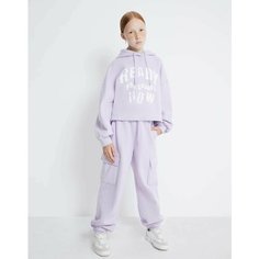 Брюки спортивные Gloria Jeans GJ COOL, размер 10-12л/146-152, сиреневый