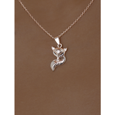 Подвеска Ювелир Карат, серебро, 925 проба, родирование, эмаль, размер 2 см., серебристый