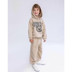 Брюки спортивные Gloria Jeans, размер 5-6л/116, бежевый