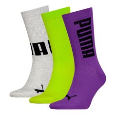 Носки PUMA, комплект, 3 пары, размер 43-46, мультиколор