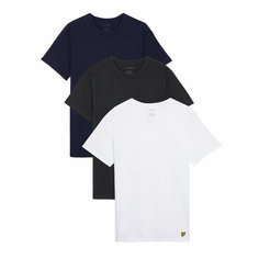 Футболка Lyle & Scott Basic 3 Pack T-shirt, 3 шт., размер S, синий, белый, серый
