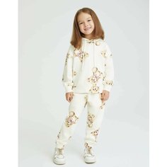 Брюки спортивные Gloria Jeans, размер 3-4г/104, молочный