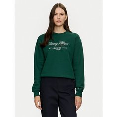 Свитшот TOMMY HILFIGER, размер L, , зелeный