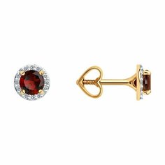 Серьги SOKOLOV, красное золото, 585 проба