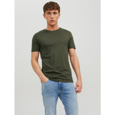 Футболка Jack & Jones PLAIN CREW NECK, размер L, оливковый