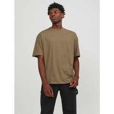 Футболка Jack & Jones PLAIN CREW NECK, размер L, brown/bungee cord