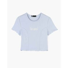 Топ Gloria Jeans Ready! Steady! Go!, размер XS (38-40), голубой