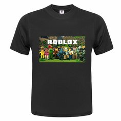 Футболка Детская ONEQ 116 (6-7) размер с принтом Roblox, черная, размер 6-7, черный