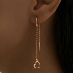 Серьги цепочки Ювелир Карат, серебро, 925 проба, золочение, , золотистый