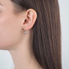 Серьги Ювелир Карат, серебро, 925 проба, фианит, , серебристый