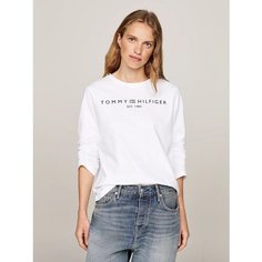 Лонгслив TOMMY HILFIGER, размер M, , белый