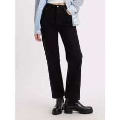 Джинсы мом Levis Ribcage Straight Ankle, размер 26/31, черный.. Levis®