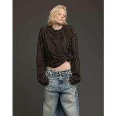 Лонгслив Gloria Jeans Ready! Steady! Go!, размер XXS (36), , коричневый