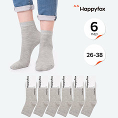 Носки Happyfox Для девочек, размер 18-20, , серый