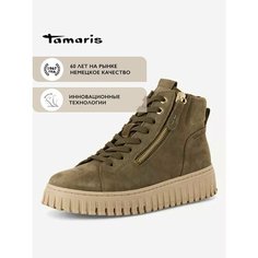 Кеды Tamaris, полнота F (EU)/ на среднюю стопу, размер 37, оливковый