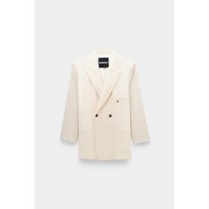 Пиджак FRENKEN inside flannel blazer, размер 44, бежевый