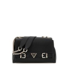 Сумка GUESS, фактура зернистая, черный