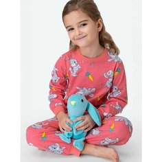 Пижама Happyfox, размер 104, розовый, белый, желтый