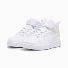 Кеды PUMA Rebound V6 Mid Sneakers Kids, размер 13,5i UK, белый