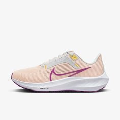 Кроссовки NIKE Air Zoom Pegasus 40, размер 7 US, Guava Ice/Amber Brown/Photon Dust/Vivid Purple