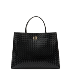 Сумка тоут KEDDO COUTURE, фактура плетеная, черный