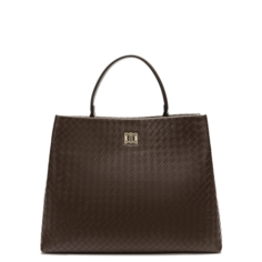 Сумка тоут KEDDO COUTURE, фактура плетеная, коричневый