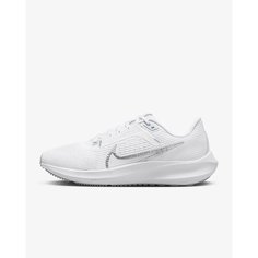 Кроссовки NIKE Air Zoom Pegasus 40, размер 8.5 US, White/Pure Platinum/Metallic Silver