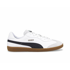 Футзалки PUMA, размер 9.5 UK, Puma White-Puma Black-Gum