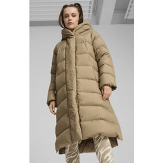 Пуховик PUMA Long down Coat, размер 48, бежевый