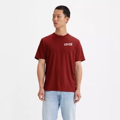 Футболка Levis Relaxed Fit Graphic Tee, размер XL, бордовый Levis®