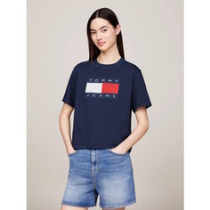 Футболка Tommy Jeans, размер XS, темно-синий