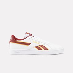 Кроссовки Reebok Court Retro, размер 8 US, белый/бордовый/золотой