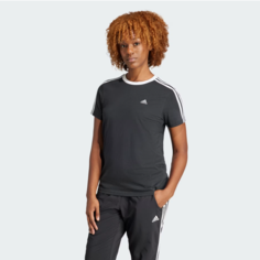 Футболка adidas Essentials 3-Stripes Tee, размер M, black/white
