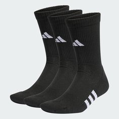 Носки adidas, комплект, 3 пары, размер M INT, черный