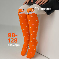 Колготки Happyfox для девочек, размер 104-110, оранжевый