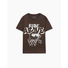 Футболка Gloria Jeans GJ COOL, размер 12-14л/158-164, коричневый