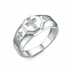 Кольцо Diamant online, серебро, 925 проба, фианит, размер 20, прозрачный